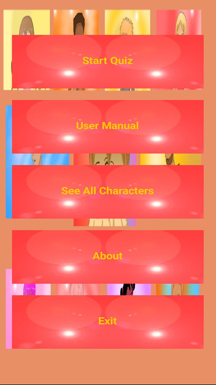 Char-M: a personality test and character matching app.